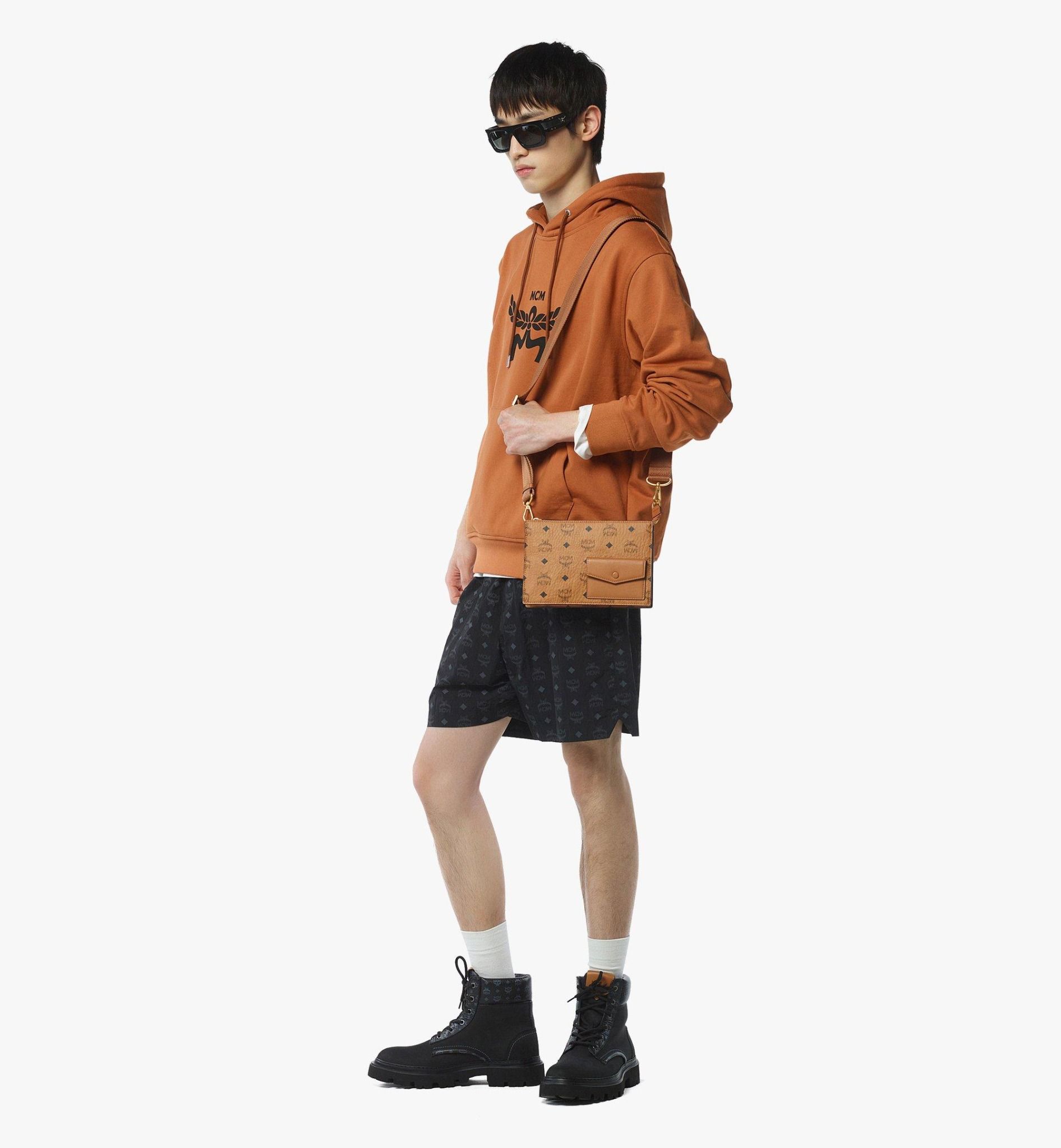  Túi MCM Aren Standing Crossbody Pouch 'Cognac' 