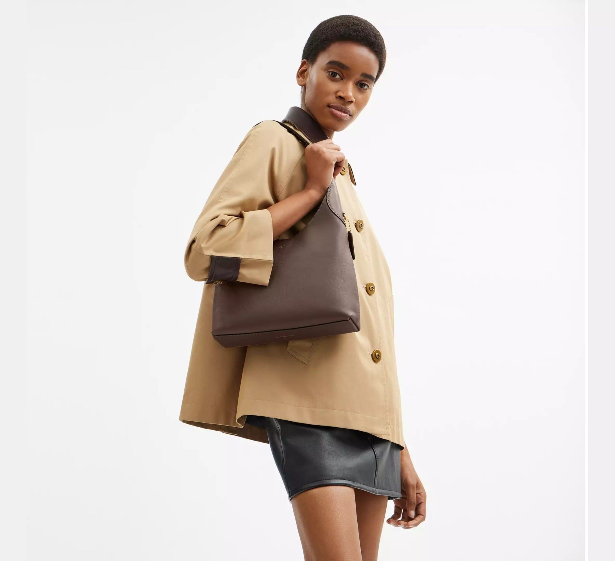  Túi Nữ Coach Brooklyn Shoulder Bag 28 'Dark Stone' 