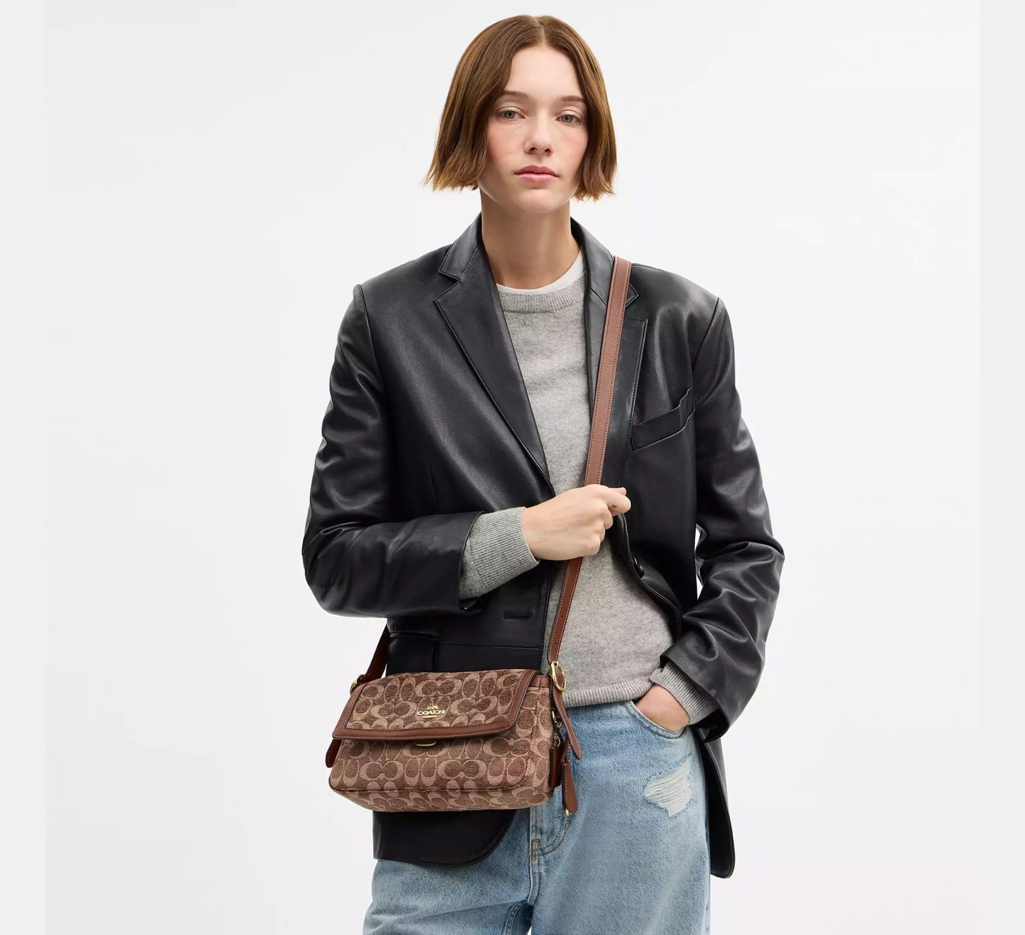  Túi Nữ Coach Etta Small Flap Shoulder Bag 'Brown' 