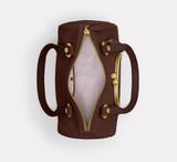  Túi Nữ Coach Kisslock Barrel Bag 'Dark Chocolate' 