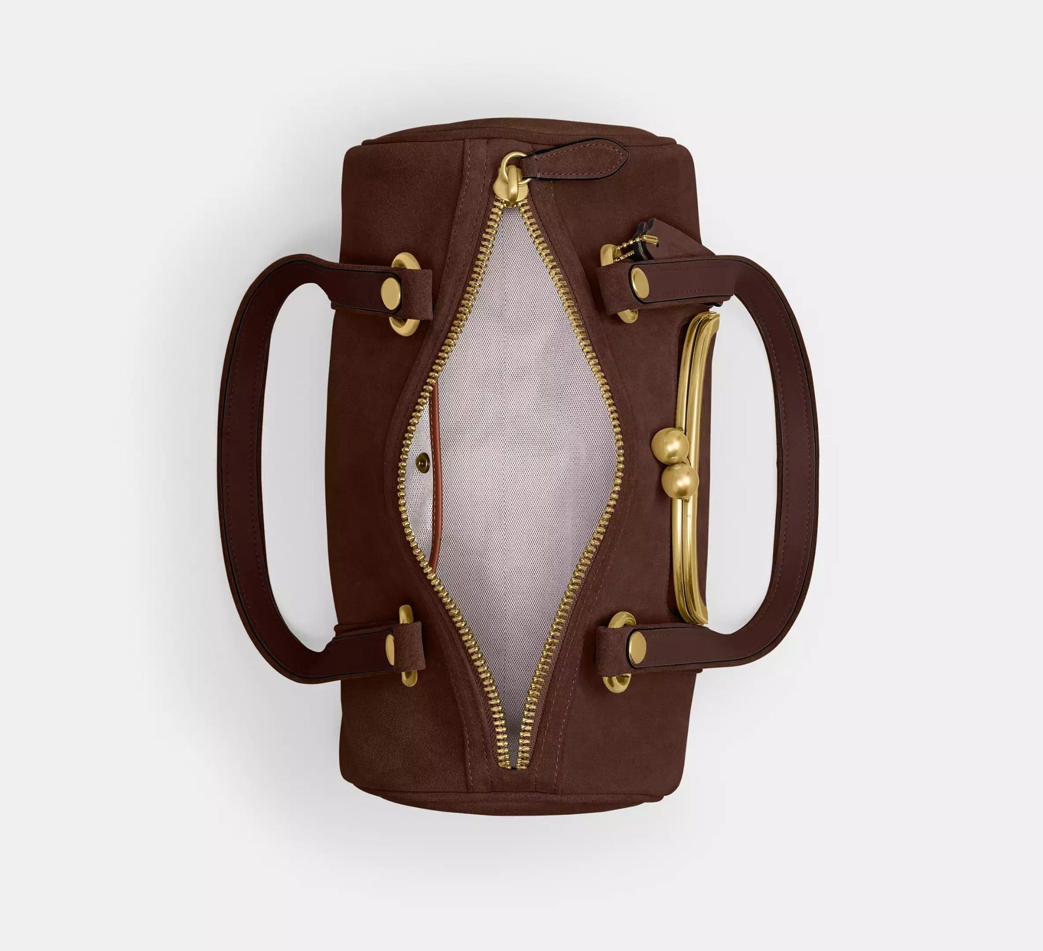  Túi Nữ Coach Kisslock Barrel Bag 'Dark Chocolate' 