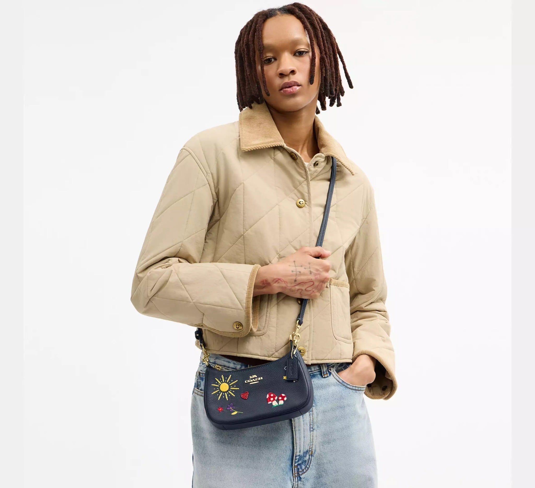  Túi Nữ Coach Teri Mini Crossbody Bag 'Dark Denim' 