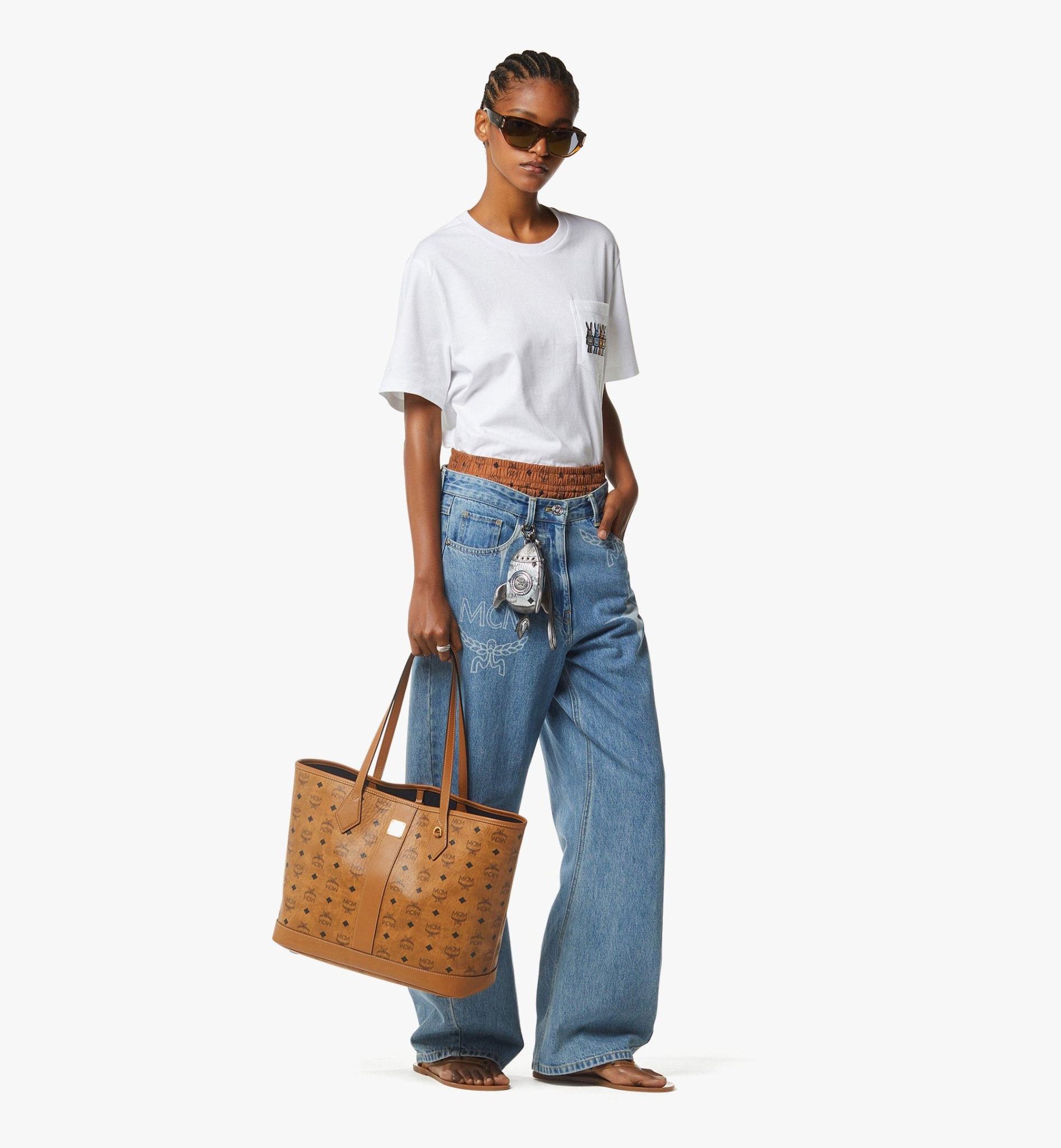  Túi Nữ MCM New Liz Medium Shopper Bag 'Cognac' 