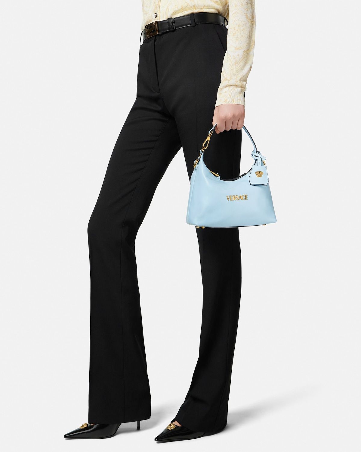  Túi Nữ Versace Tag Nappa Hobo Bag 'Blue' 