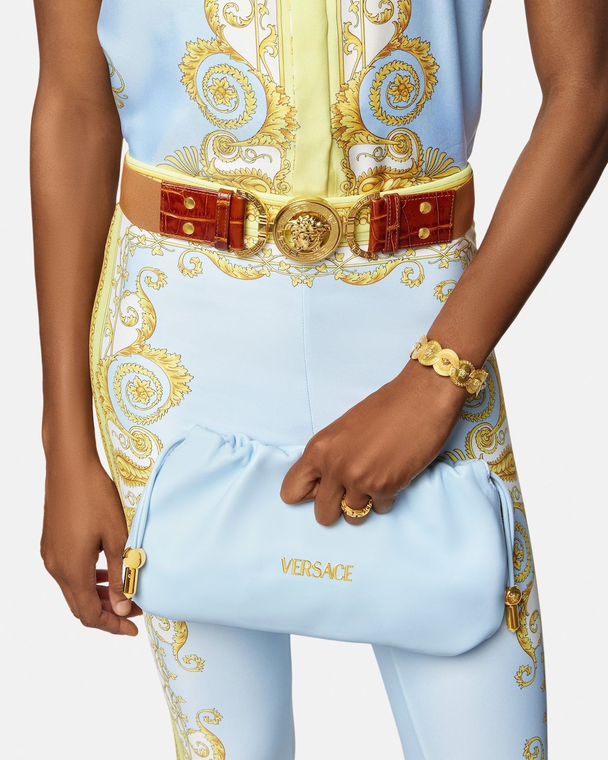  Túi Nữ Versace Tag Nappa Mini Bag 'Blue' 