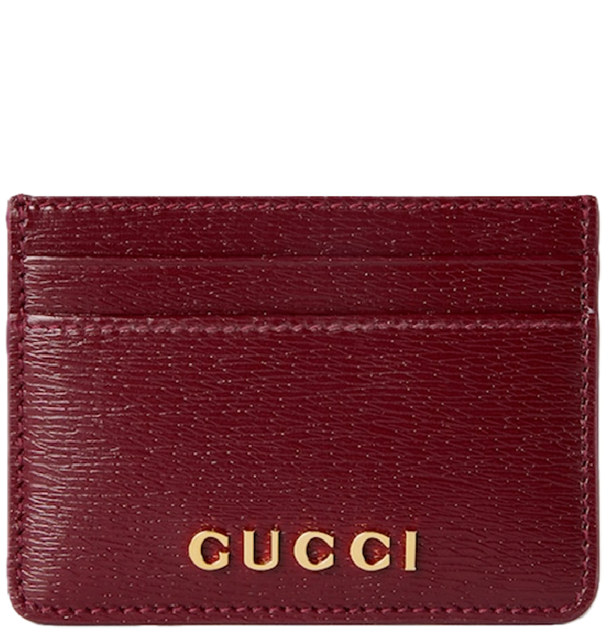  Ví Gucci Card Case With Script 'Rosso Ancora' 