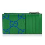  Ví Gucci Zipper Leather Card Holder 'Green' 