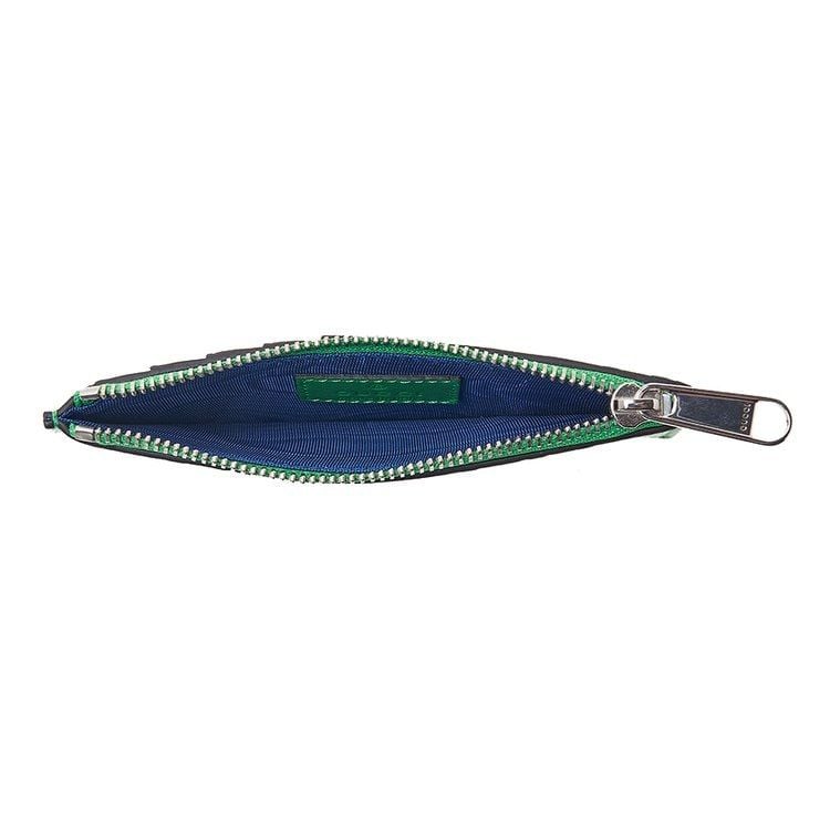  Ví Gucci Zipper Leather Card Holder 'Green' 