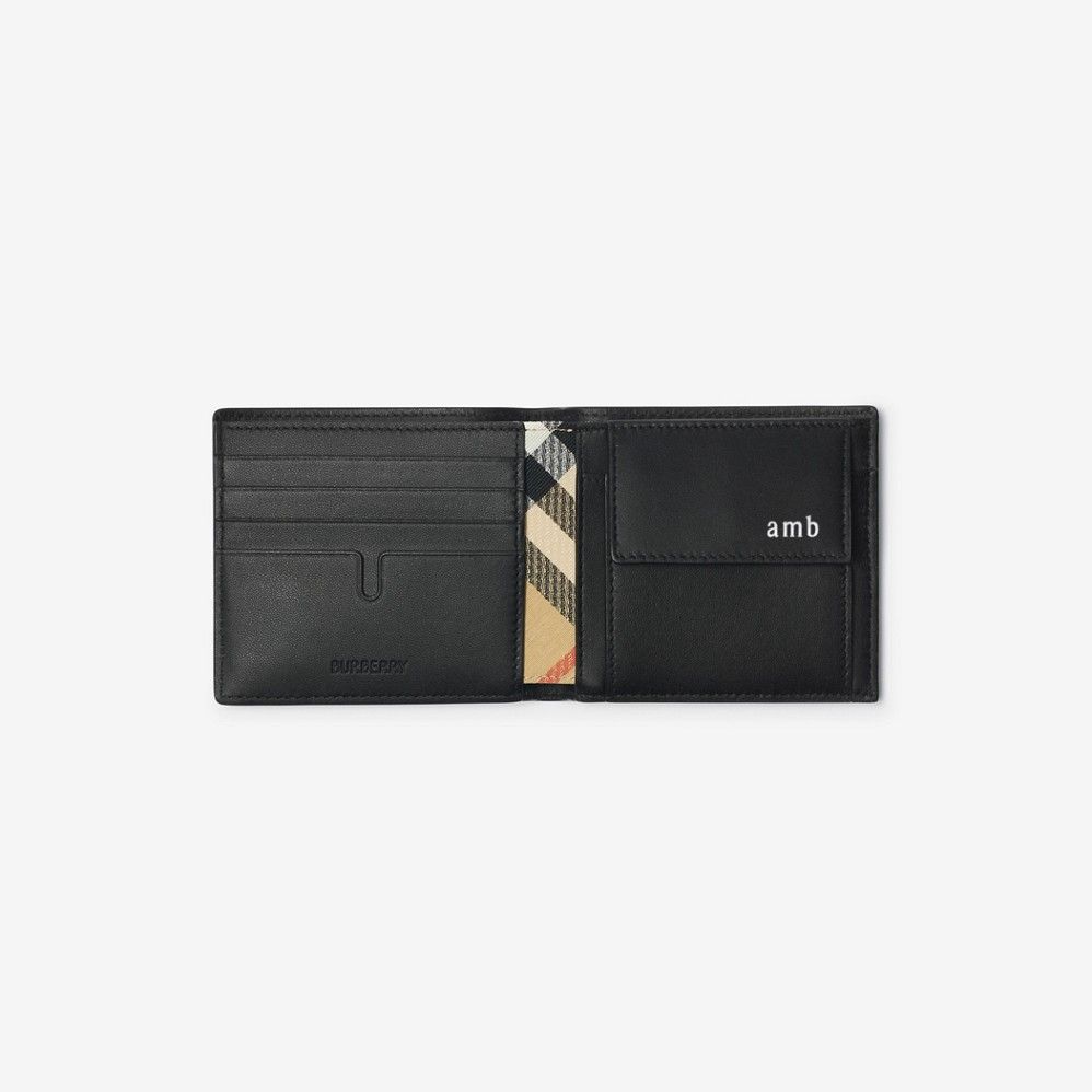  Ví Nam Burberry Cotswolds Bifold Coin Wallet 'Black' 