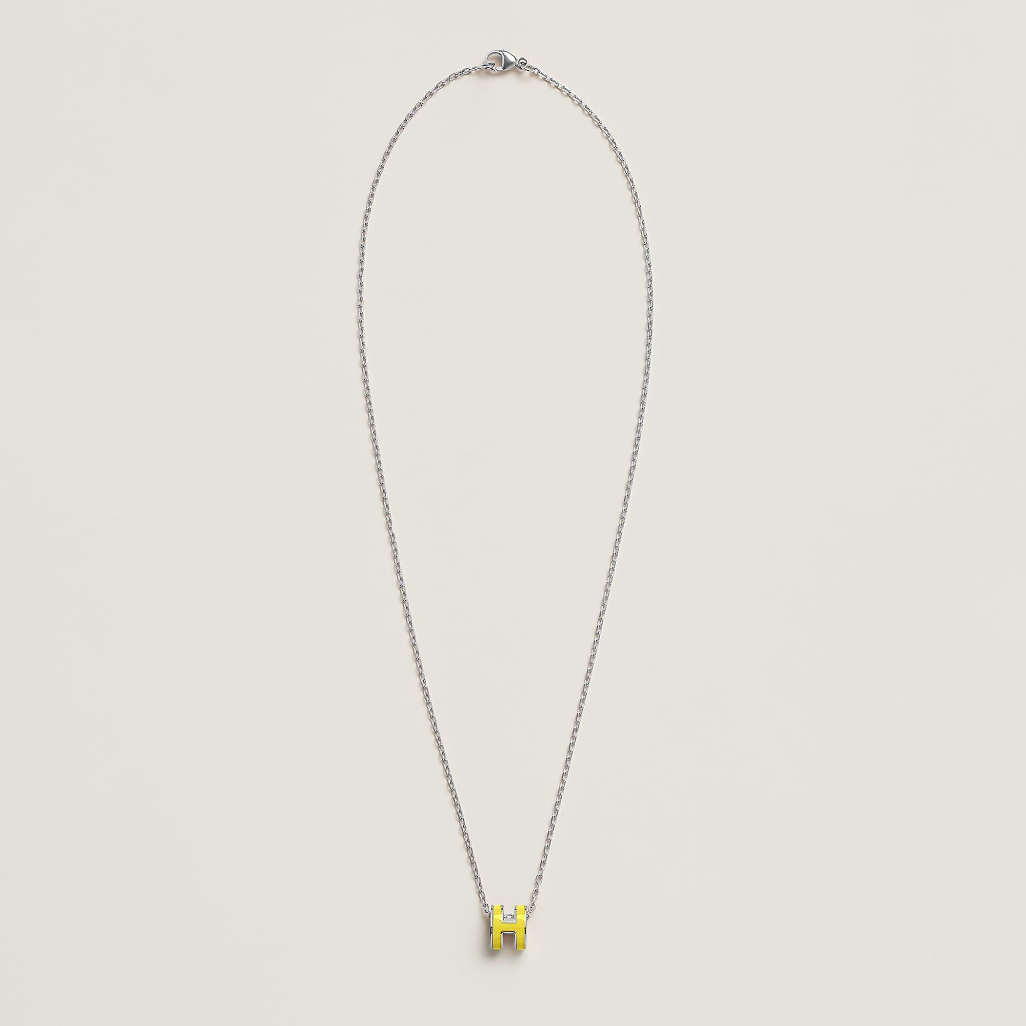  Vòng Cổ Nữ Hermes Mini Pop H 'New Lime Palladium' 