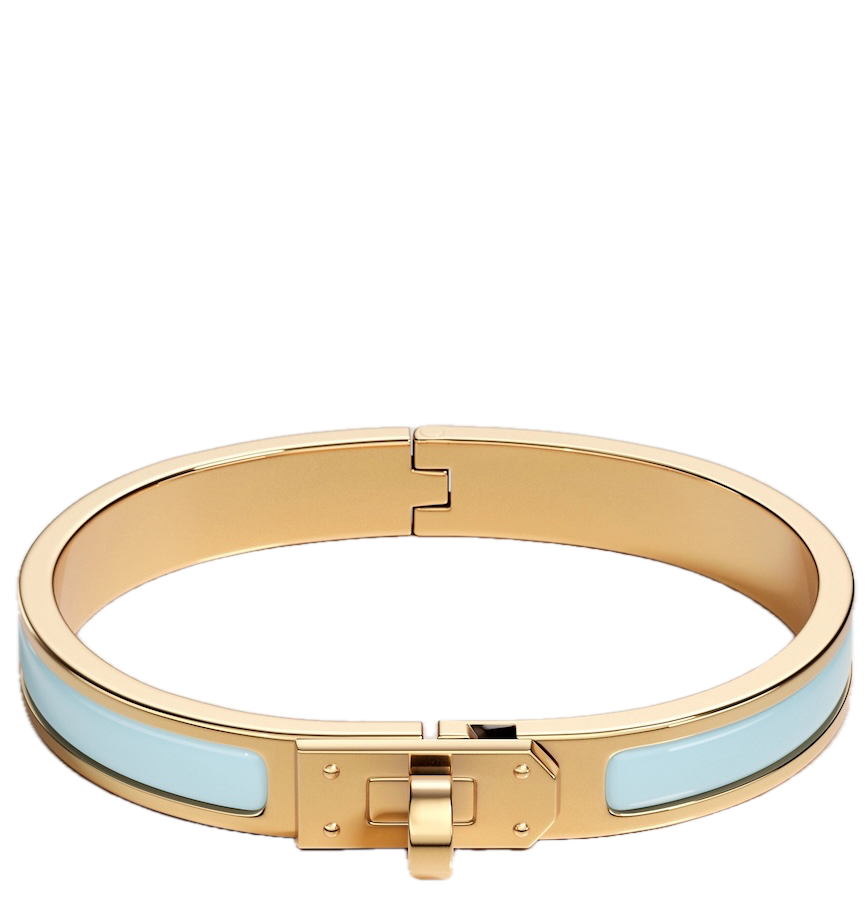  Vòng Tay Nữ Hermes Mini Clic Kelly 'Bleu Polaire' 