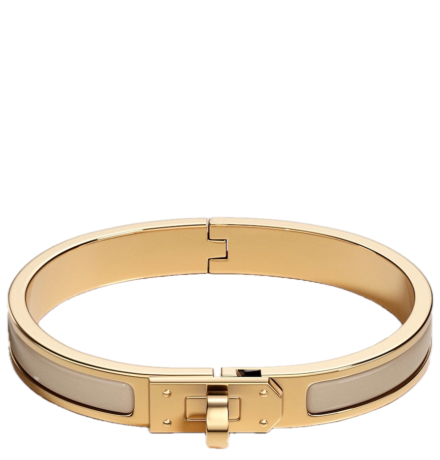  Vòng Tay Nữ Hermes Mini Clic Kelly 'Marron Glacé' 