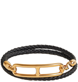  Vòng Tay Nữ Hermes Roulis Double Tour 'Noir Gold' 