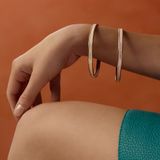  Vòng Tay Nữ Hermes Uni Bangle 'Crème Rose Gold' 
