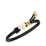  Vòng Tay Nữ Louis Vuitton LV Bloom Pearl Heart 'Black' 