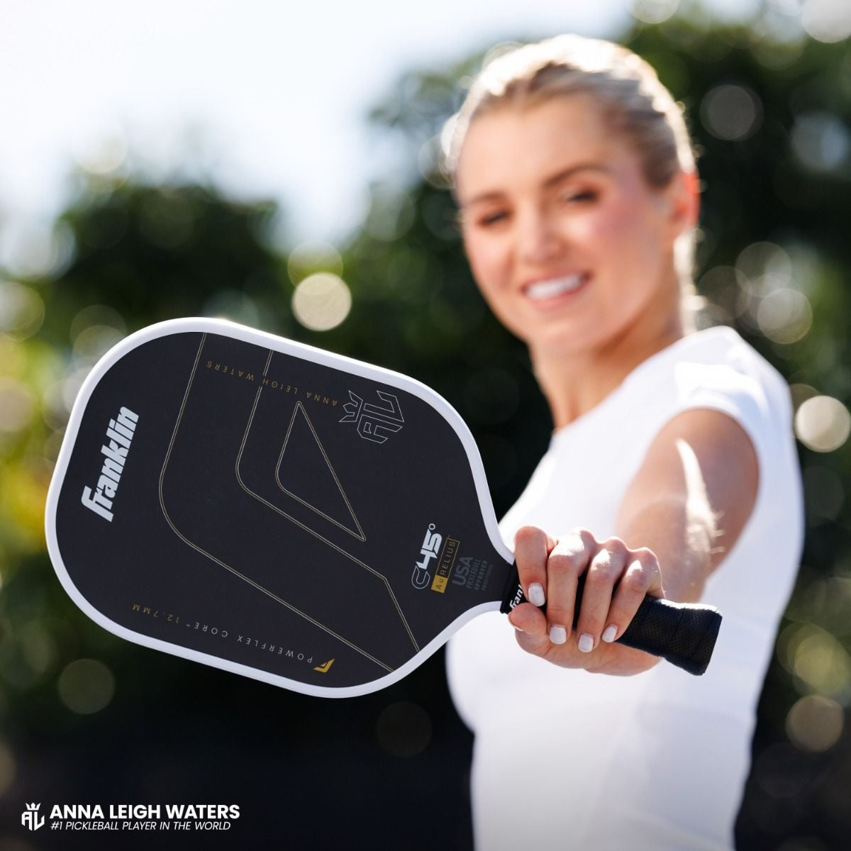  Vợt Pickleball Franklin C45° Carbon Fiber Paddle 'Black White' 