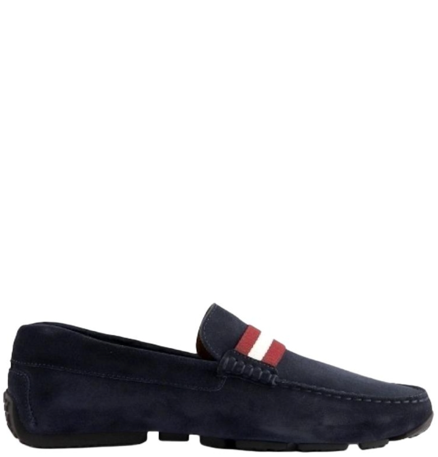  Giày Nam Bally Suede Moccasin 'Navy' 