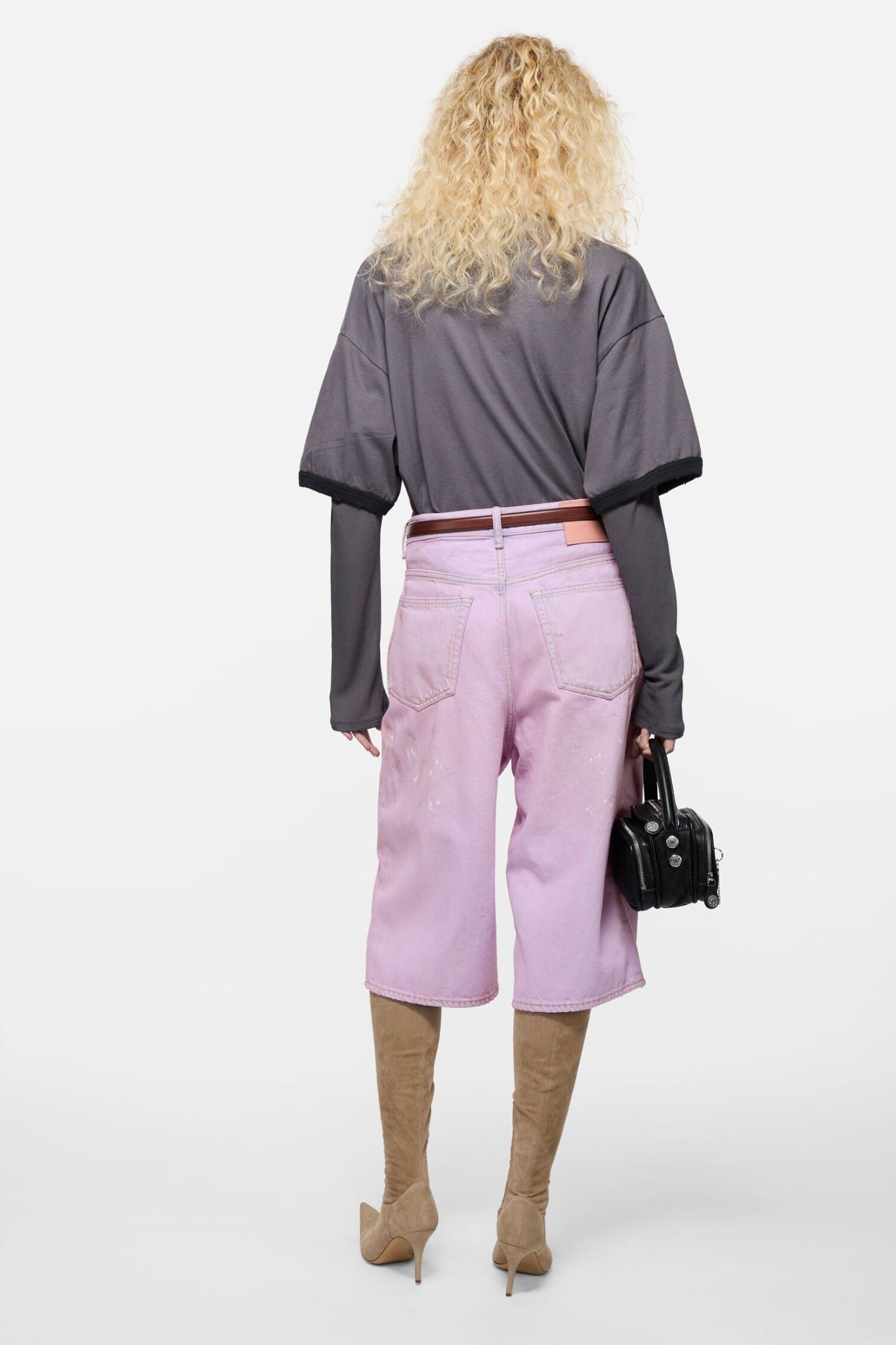  Quần Acne Denim Shorts 'Pink' 