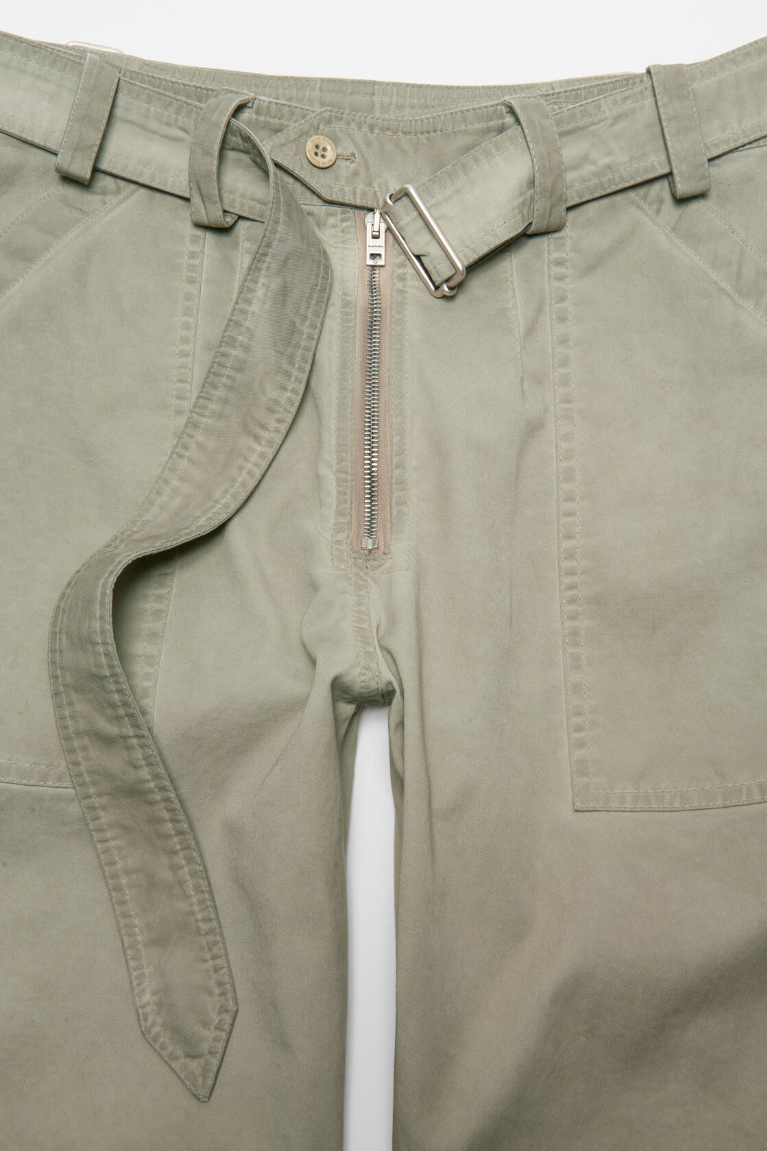  Quần Nữ Acne SS26 Twill Trousers With Belt 'Clay Beige' 