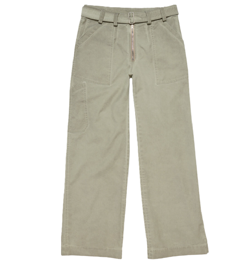  Quần Nữ Acne SS26 Twill Trousers With Belt 'Clay Beige' 