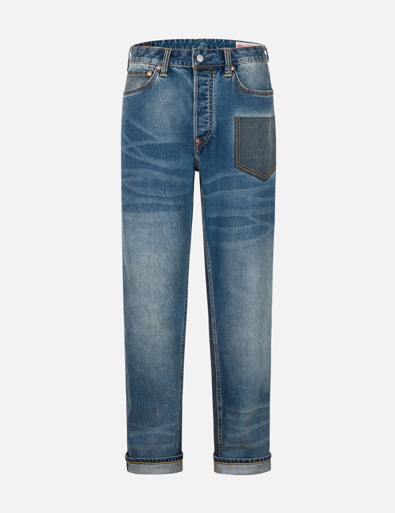  Quần Evisu 2-Tone Inserted Daicock Jeans 'Indigo' 