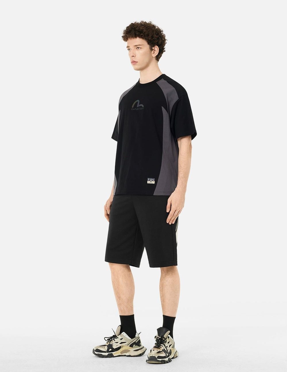  Quần Evisu Artistic Brush Daicock Print 'Black' 