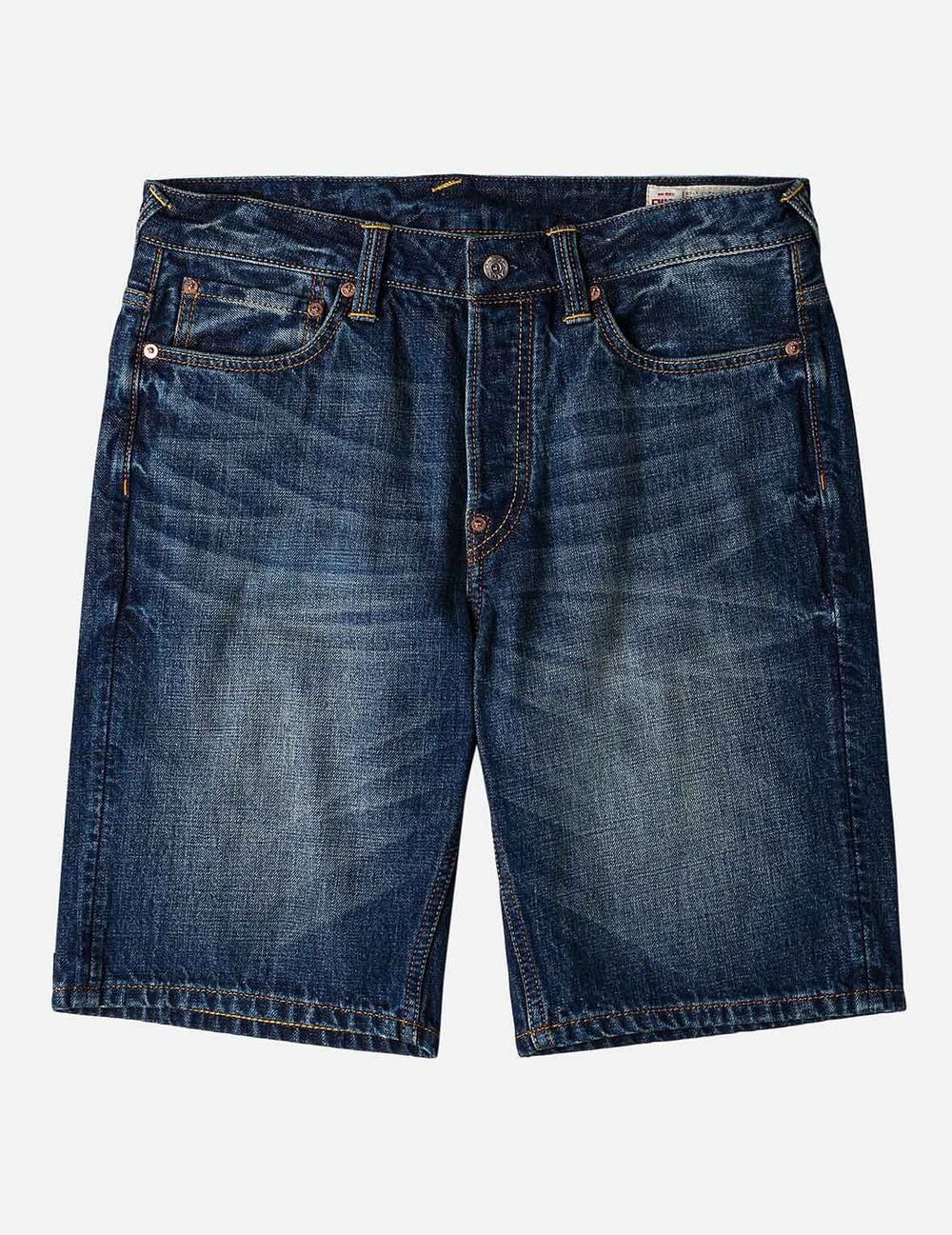 Quần Evisu Brocade Patchwork Shorts 'Indigo' 