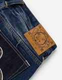  Quần Evisu Brocade Patchwork Shorts 'Indigo' 