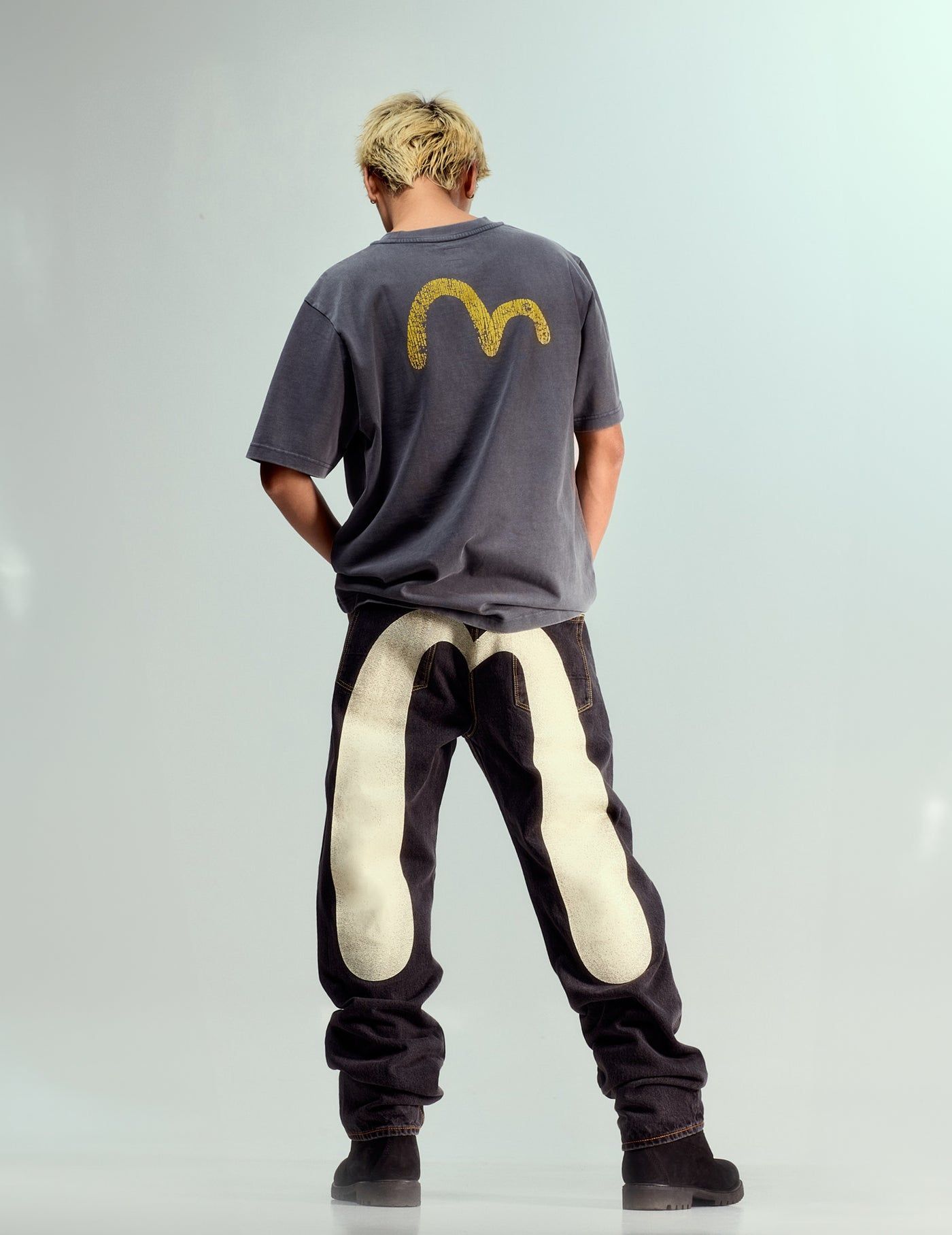 Quần Evisu Daicock Print Jeans 'Indigo' 