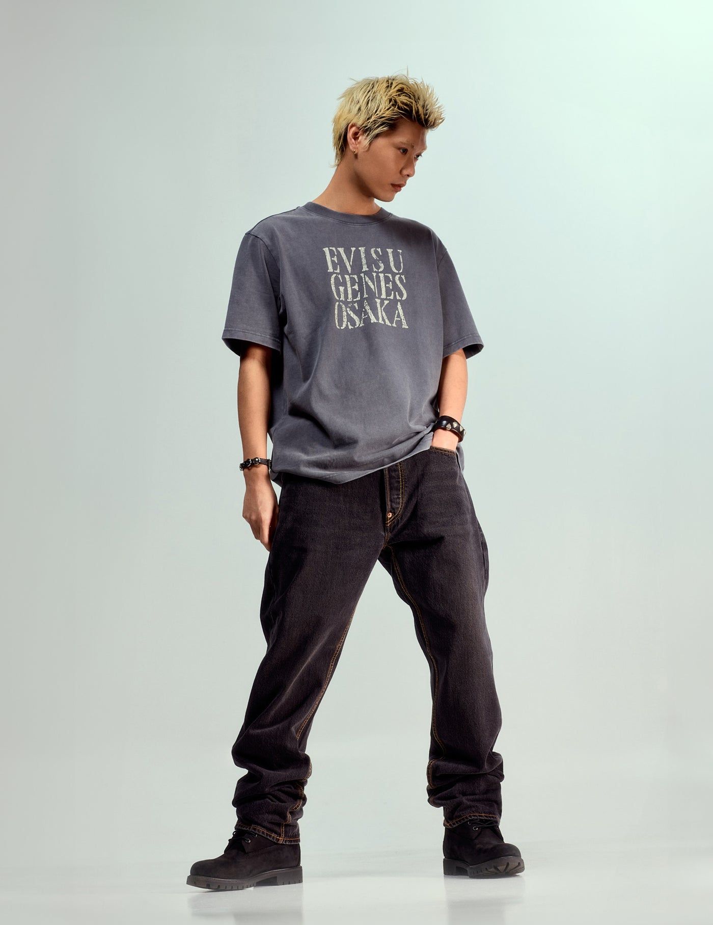  Quần Evisu Daicock Print Jeans 'Indigo' 
