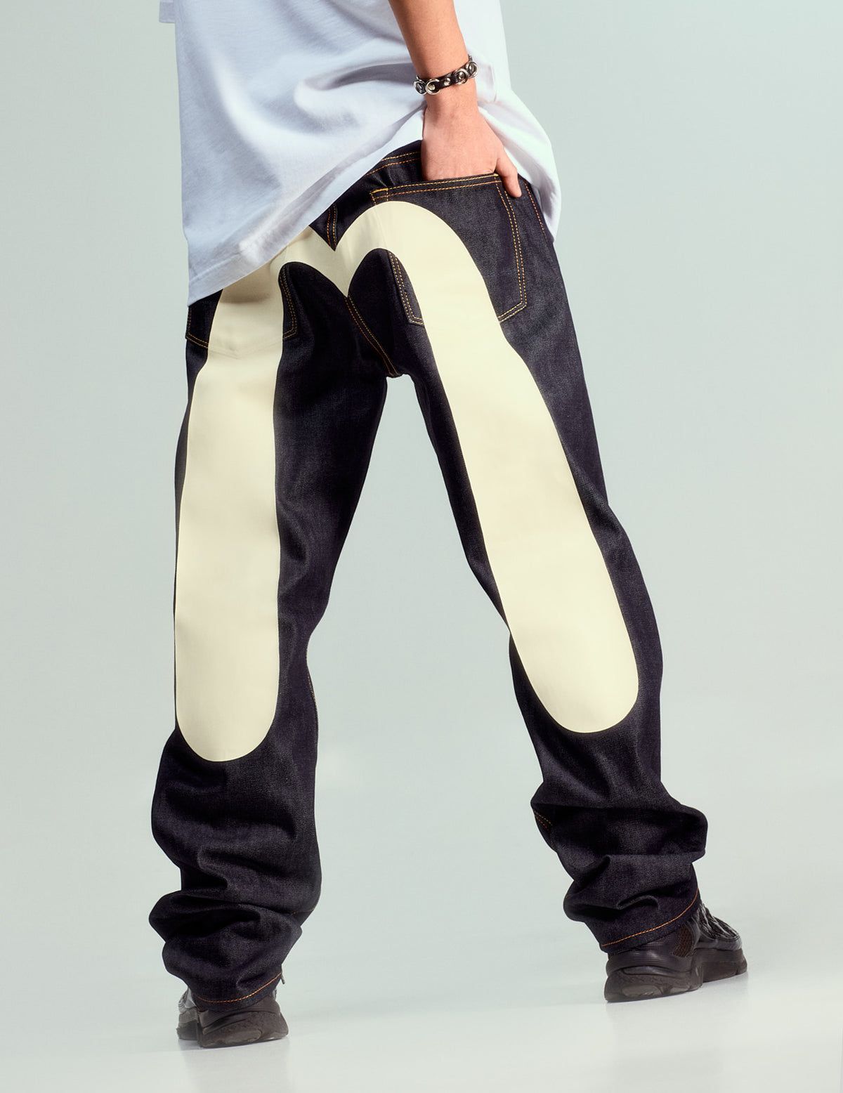  Quần Evisu Daicock Print Jeans 'Indigo' 