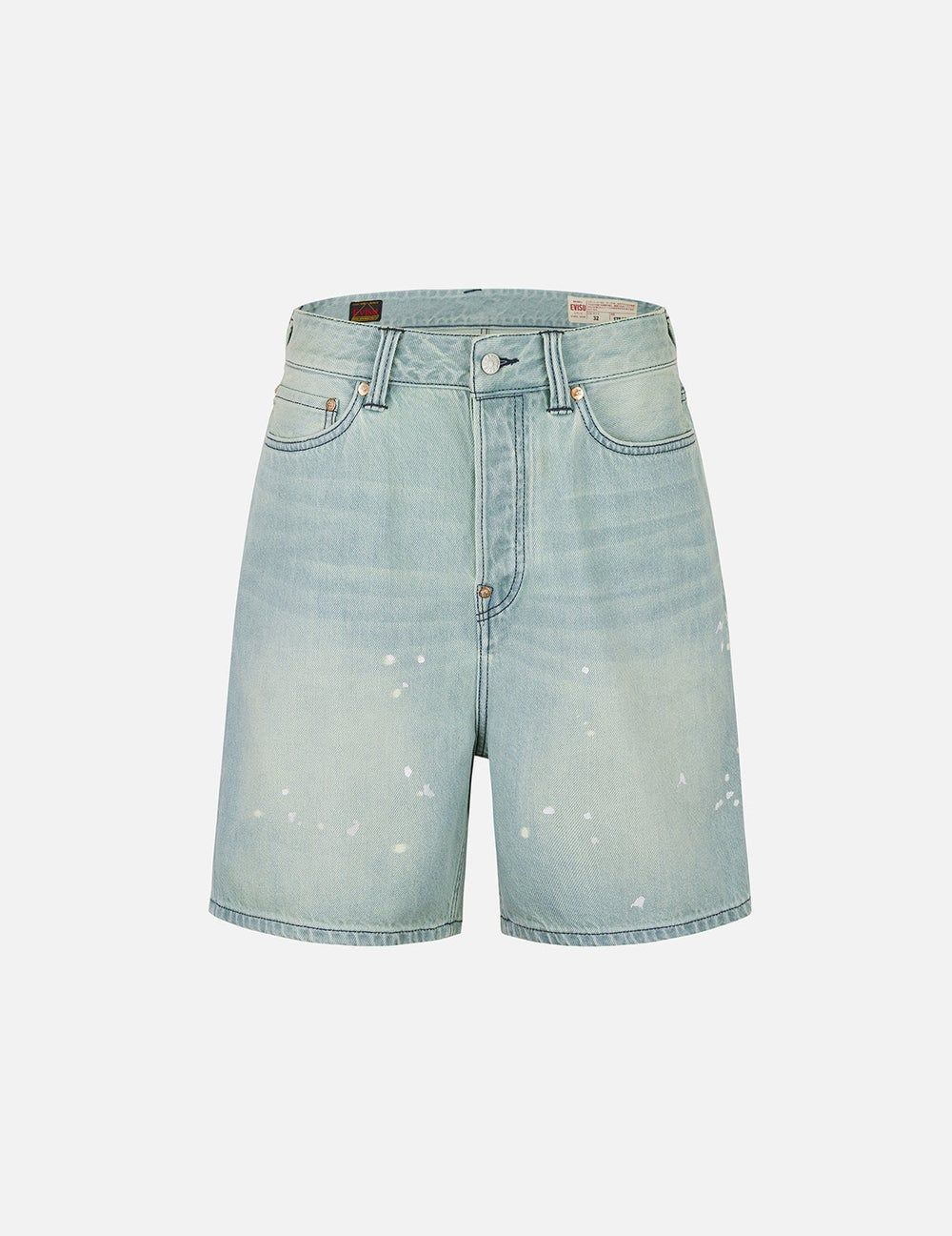  Quần Evisu Daicock Print Oversized Shorts 'Denim' 