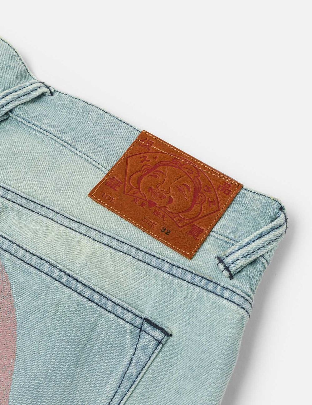  Quần Evisu Daicock Print Oversized Shorts 'Denim' 