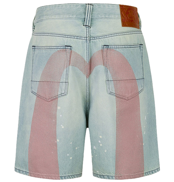  Quần Evisu Daicock Print Oversized Shorts 'Denim' 