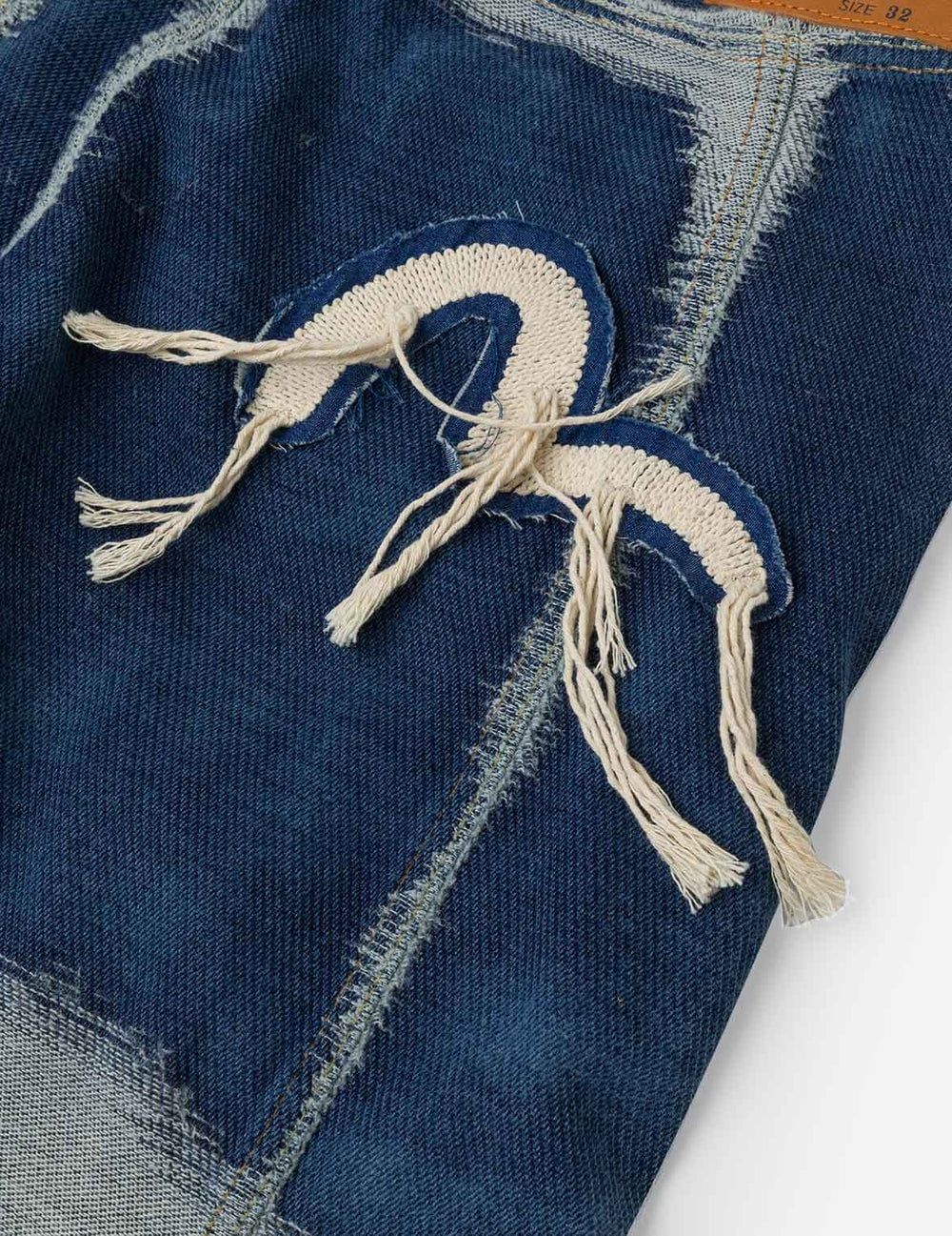  Quần Evisu Distressed Seagull Denim Jeans 'Indigo' 