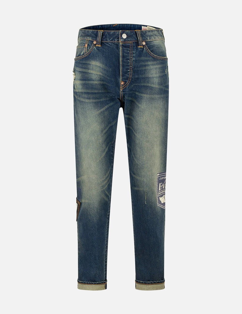  Quần Evisu Ebisu Print Multi-Pocket Jeans 'Indigo' 
