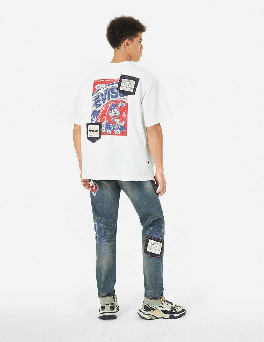  Quần Evisu Ebisu Print Multi-Pocket Jeans 'Indigo' 