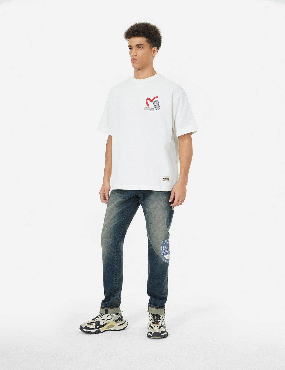  Quần Evisu Ebisu Print Multi-Pocket Jeans 'Indigo' 