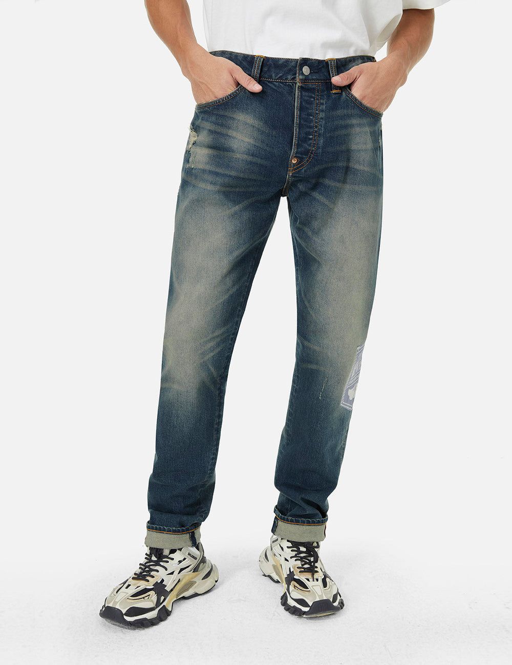  Quần Evisu Ebisu Print Multi-Pocket Jeans 'Indigo' 