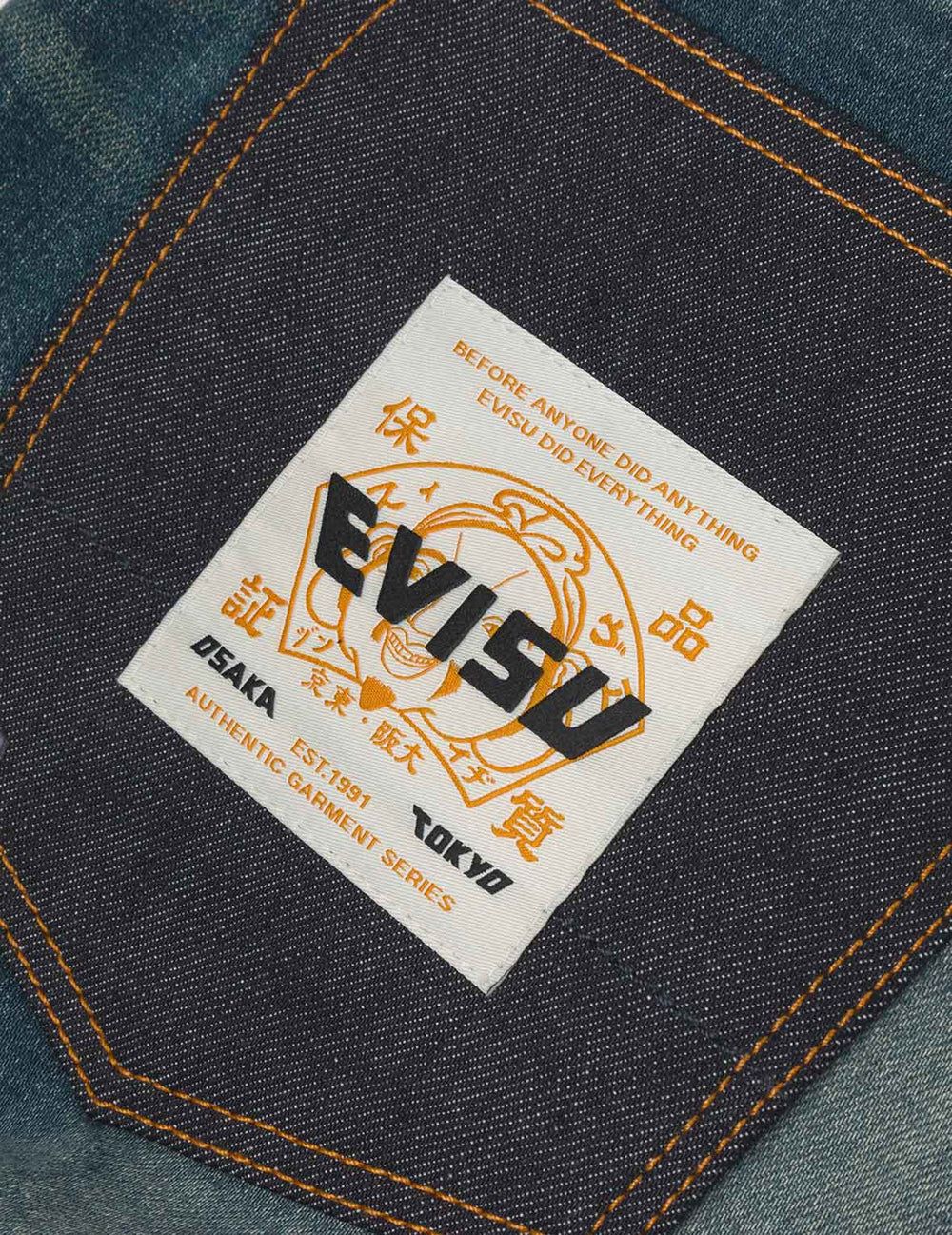  Quần Evisu Ebisu Print Multi-Pocket Jeans 'Indigo' 