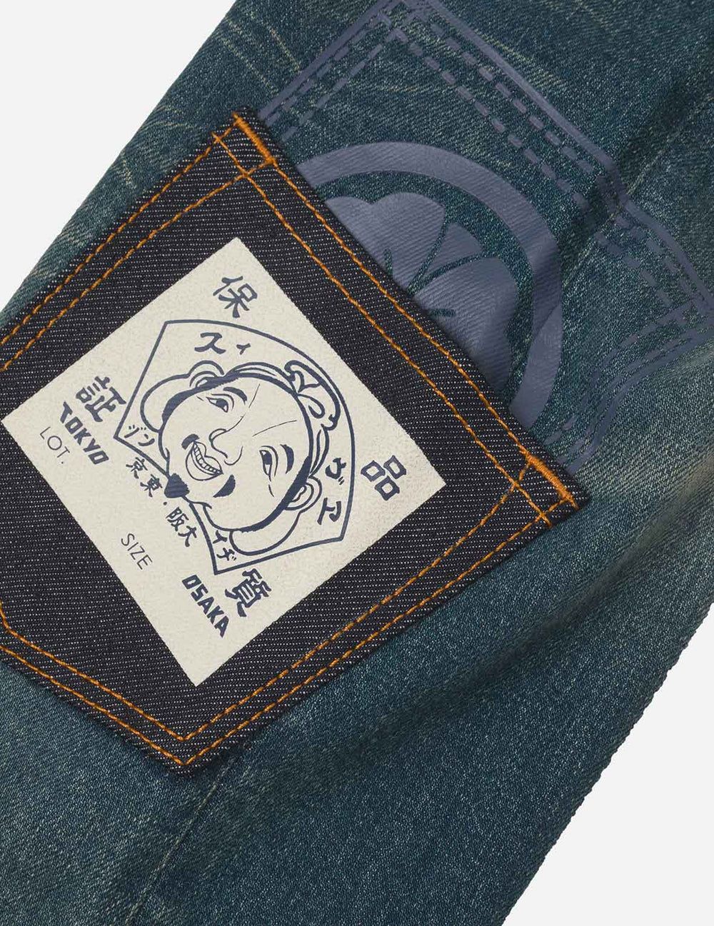  Quần Evisu Ebisu Print Multi-Pocket Jeans 'Indigo' 