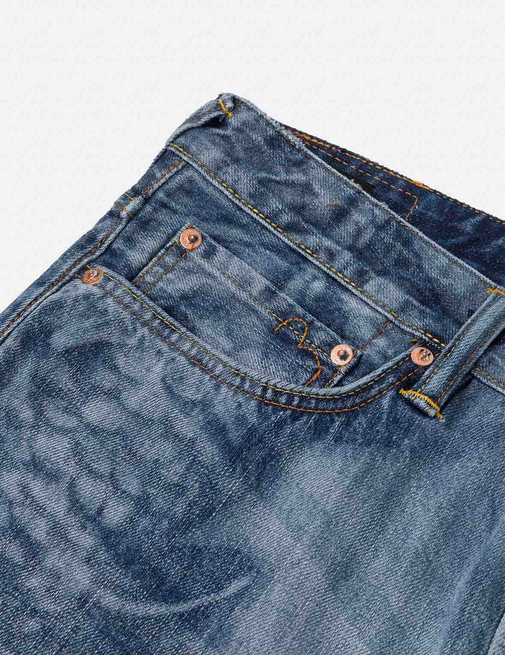  Quần Evisu Fisherman Godhead Laser Jeans 'Indigo' 