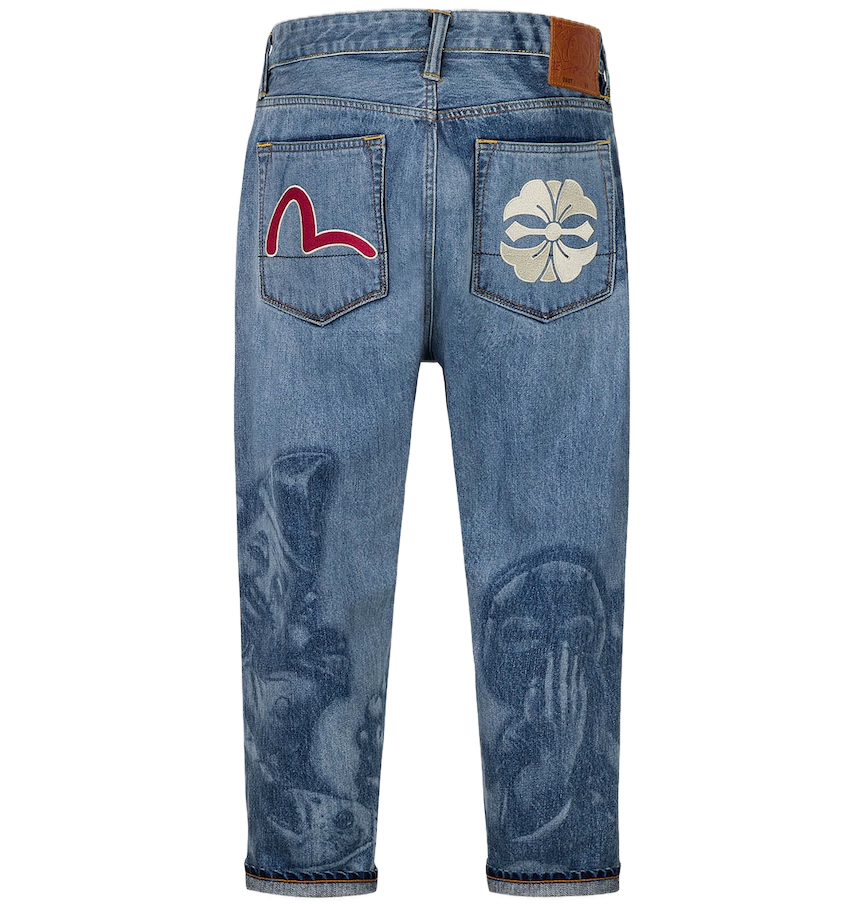  Quần Evisu Fisherman Godhead Laser Jeans 'Indigo' 