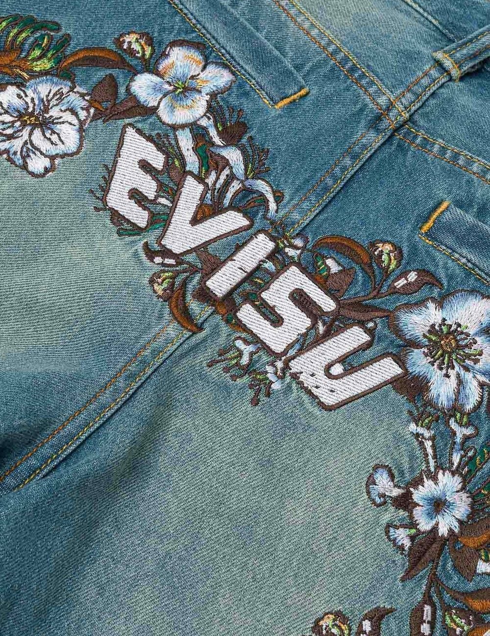  Quần Evisu Floral Daicock Shorts 'Denim' 