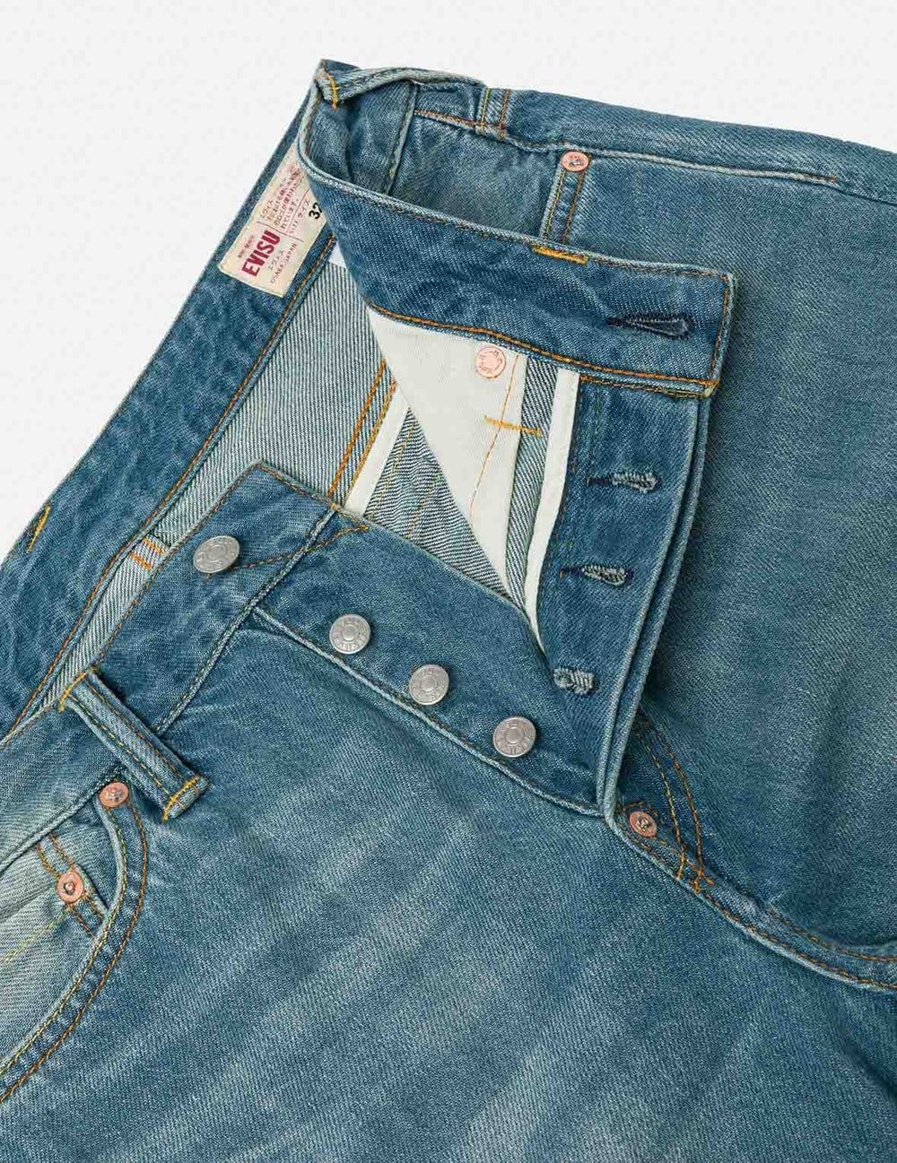  Quần Evisu Floral Daicock Shorts 'Denim' 