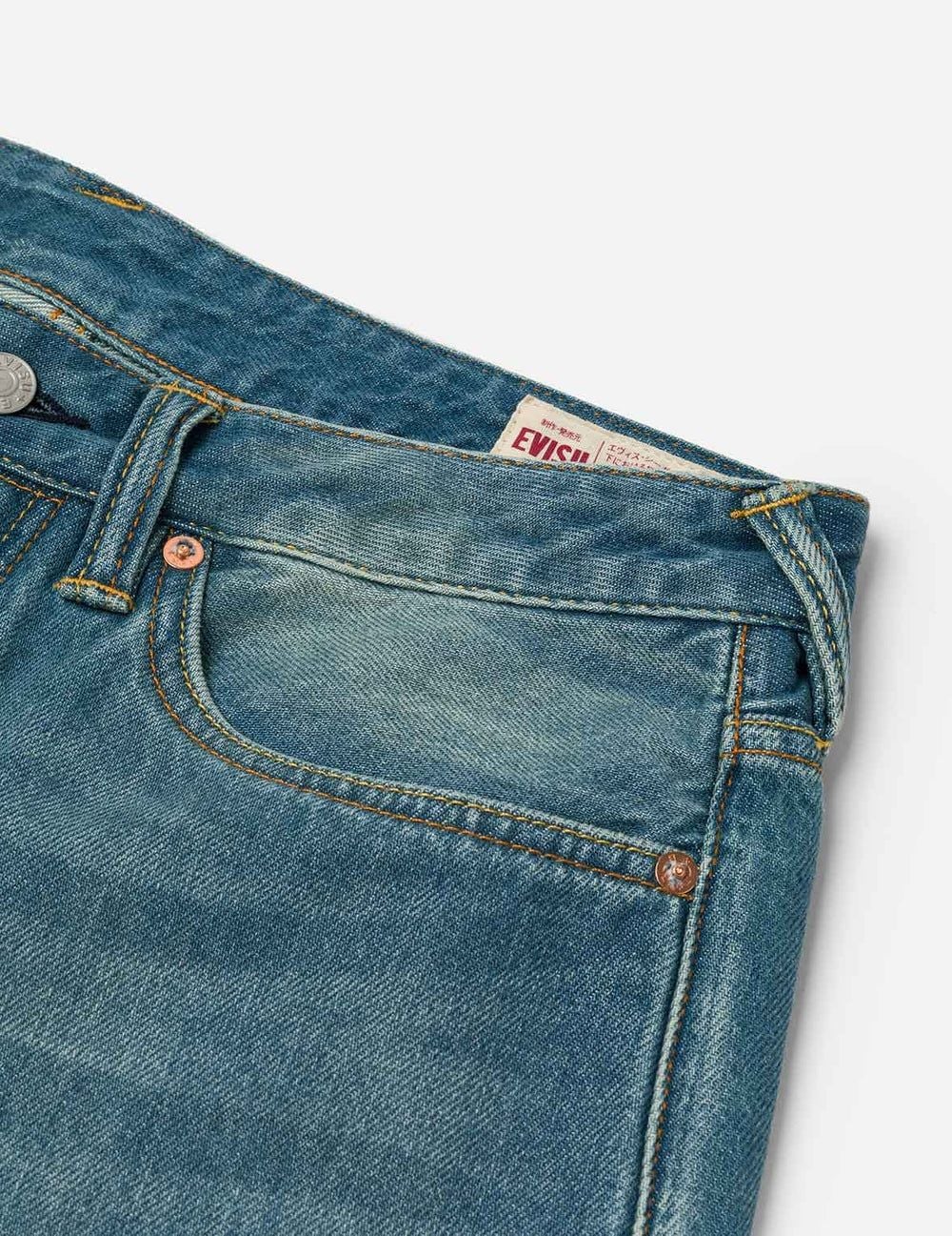  Quần Evisu Floral Daicock Shorts 'Denim' 
