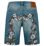  Quần Evisu Floral Daicock Shorts 'Denim' 