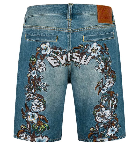  Quần Evisu Floral Daicock Shorts 'Denim' 