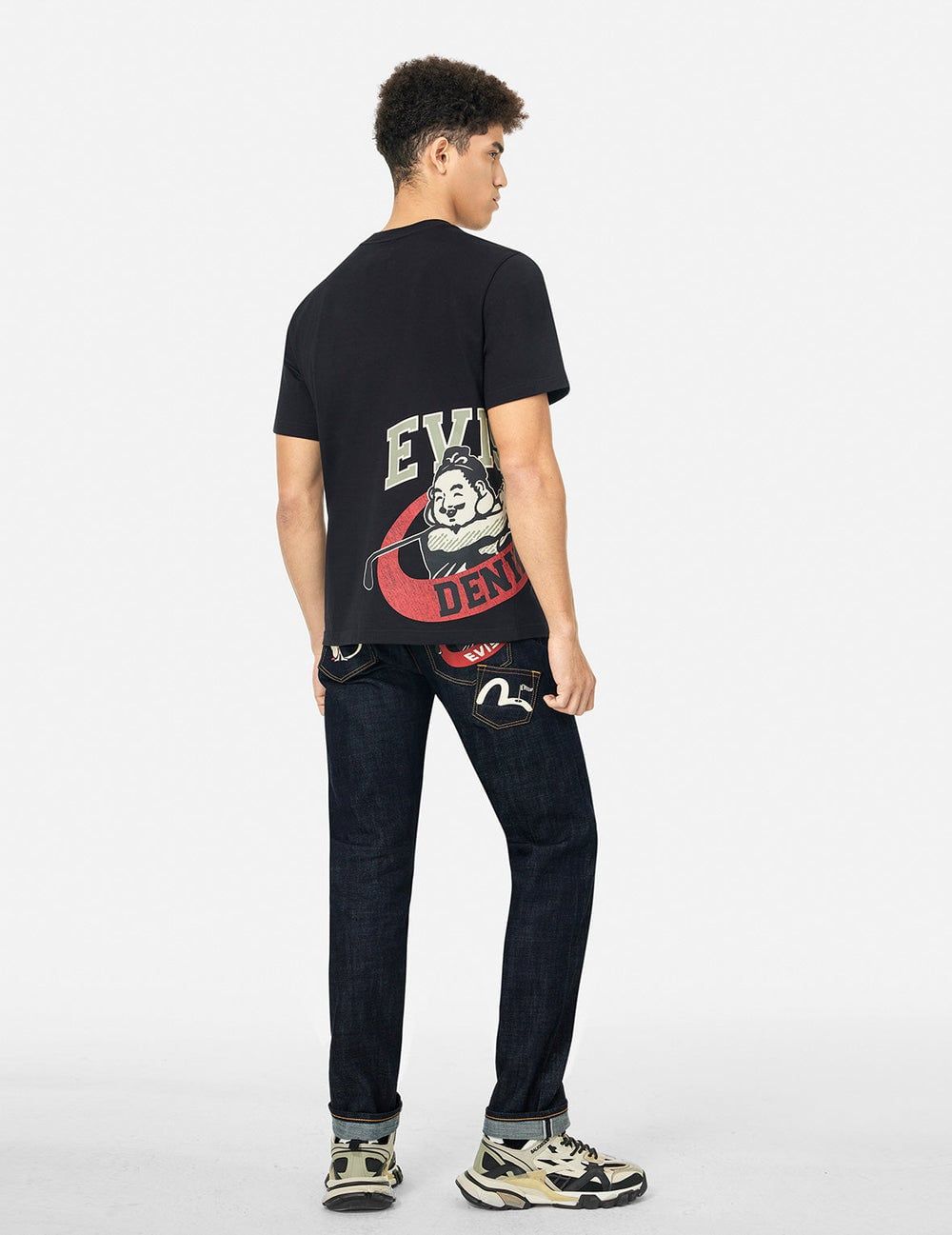  Quần Evisu Godhead Golfing Print Jeans 'Indigo' 