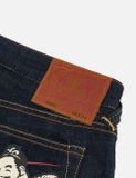  Quần Evisu Godhead Golfing Print Jeans 'Indigo' 
